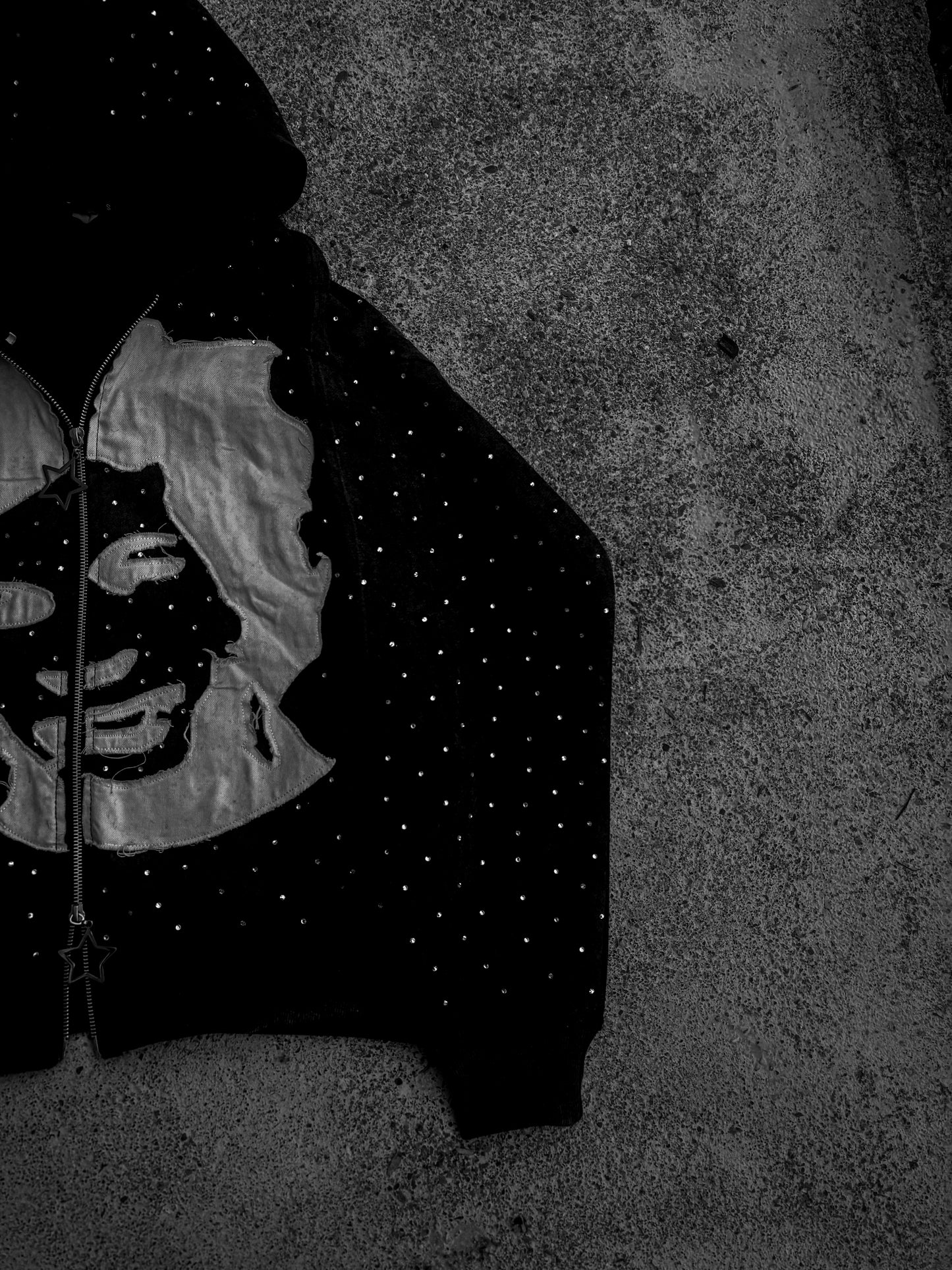 Deadboys “Caligo” Rhinestone Zip Up Hoodie